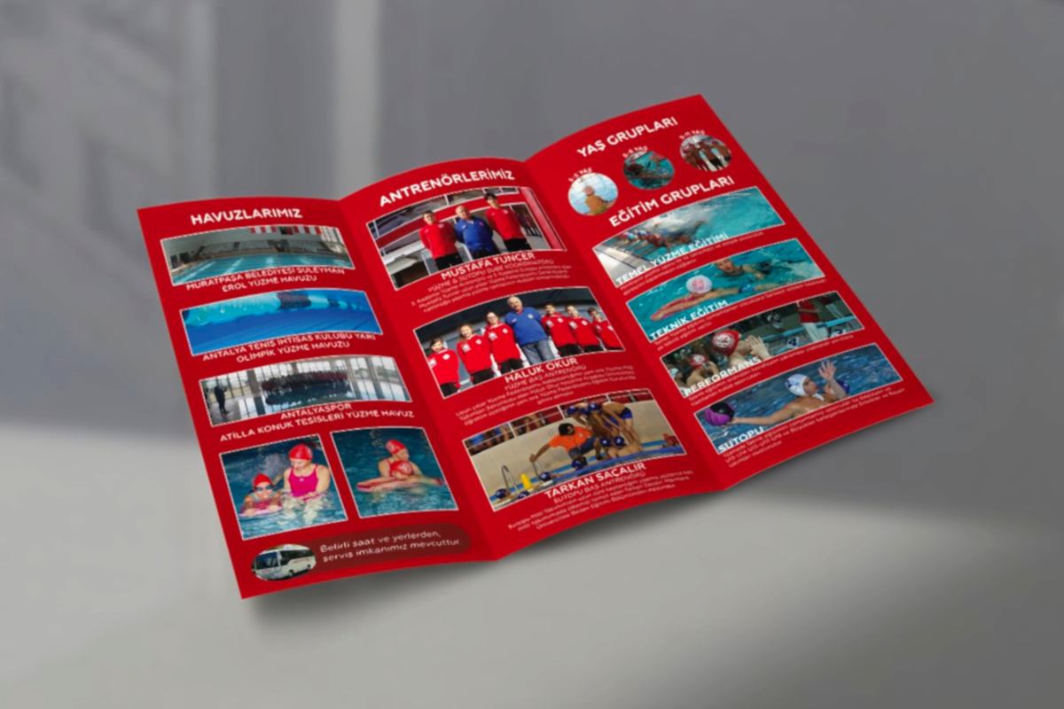 Antalyaspor Spor Okulları İki Kıvrım Broşür Tasarımı 244