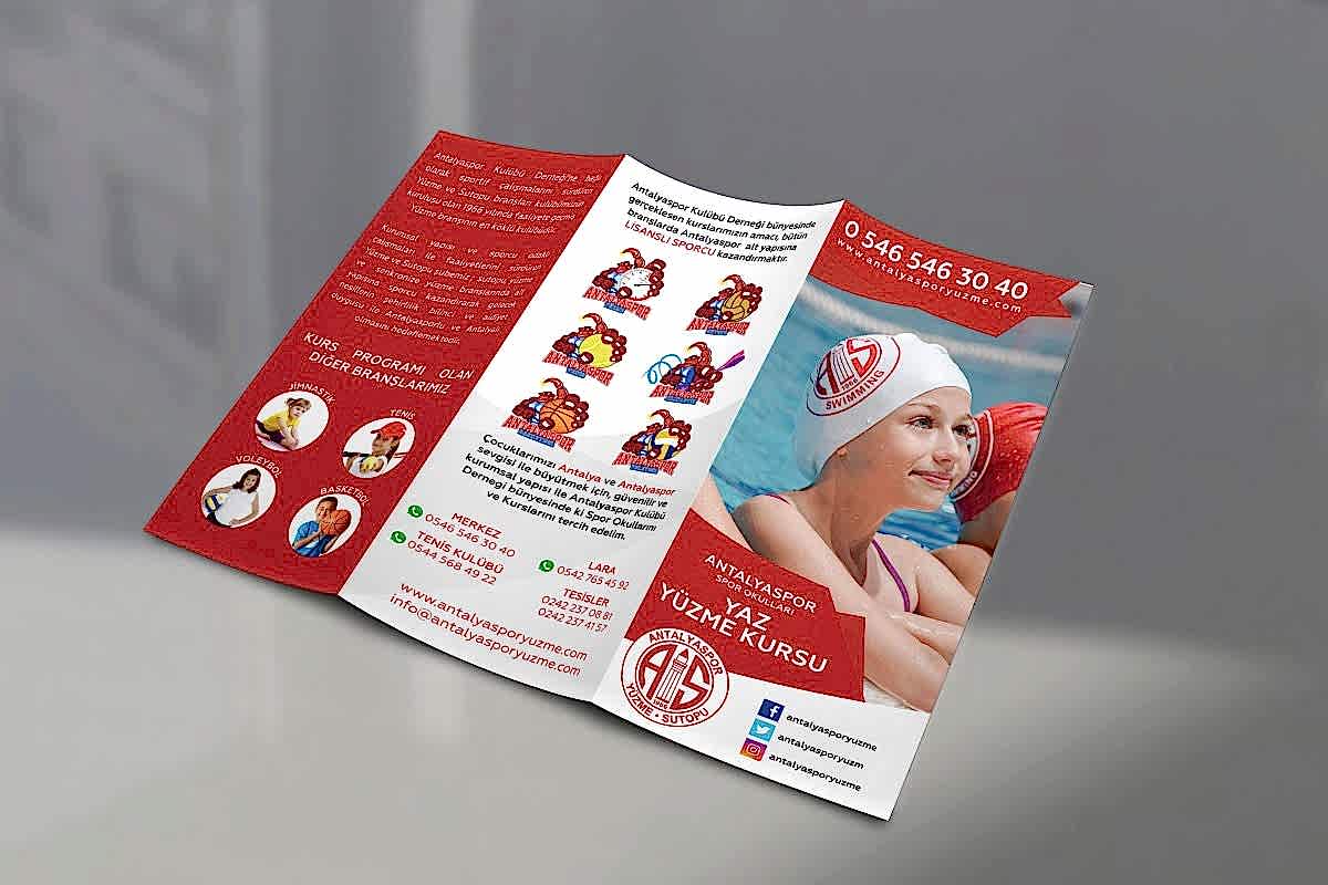 Antalyaspor Spor Okulları İki Kıvrım Broşür Tasarımı 243
