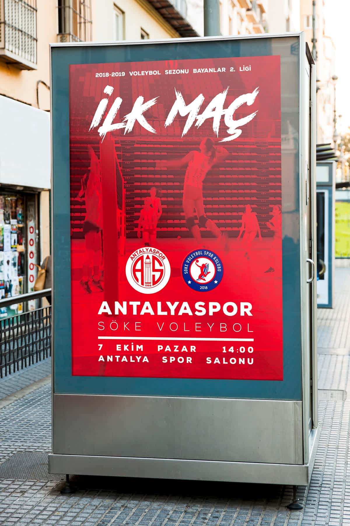 Antalyaspor Voleybol Maç Günü Afiş Tasarımı 266